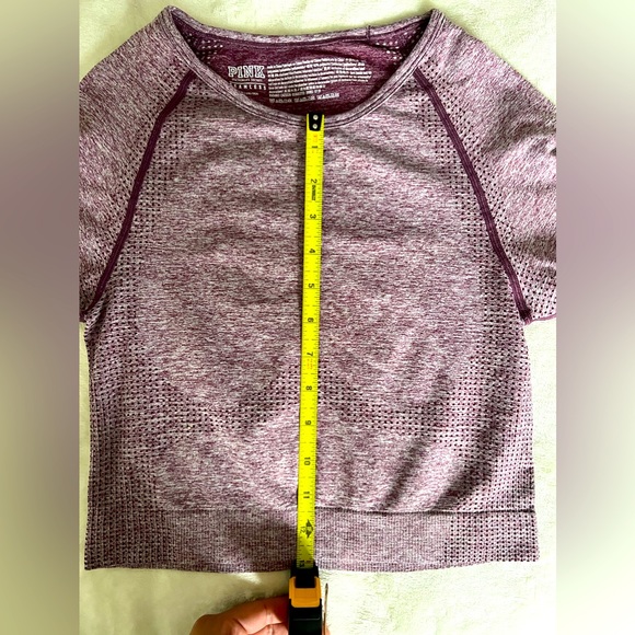 PINK Victoria’s Secret, seamless long sleeve crop top, size M - Picture 5 of 8